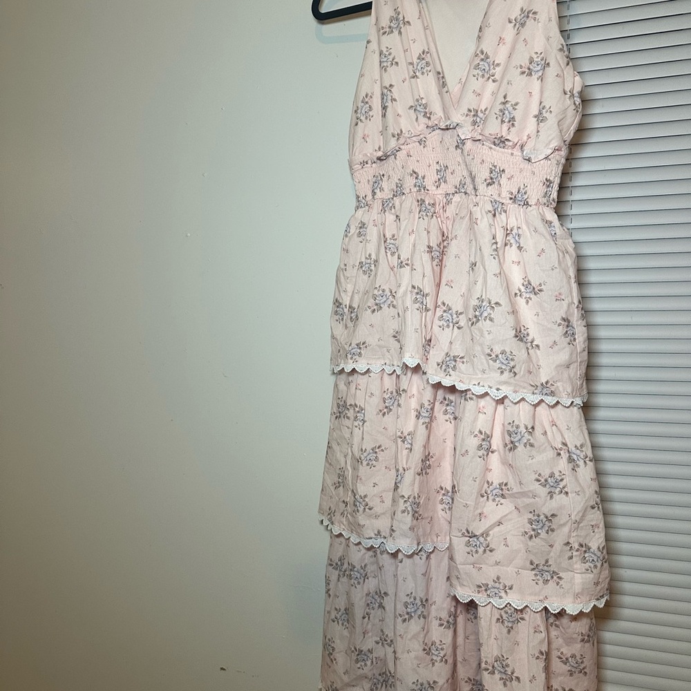 Fancy Love Dress in Cream and Pink